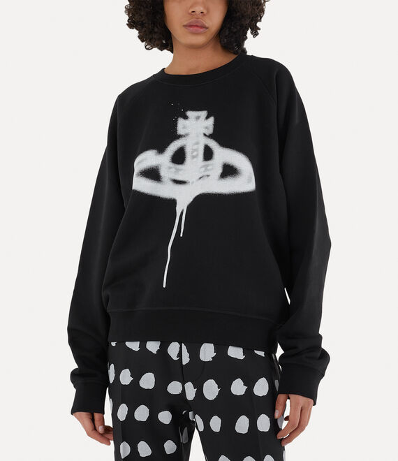 Vivienne Westwood Spray Orb Raglan Sweatshirt in black